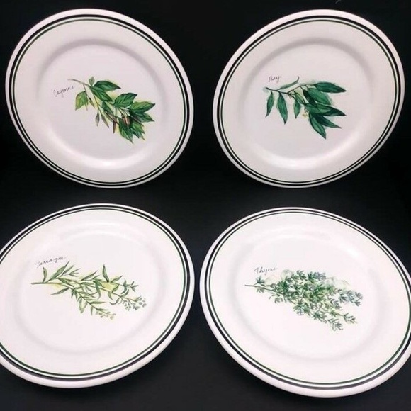 Williams Sonoma Other - Set of 4 Williams-Sonoma 8 3/8 Herb Plates - AS IS